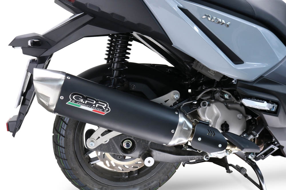 GPR auspuff kompatibel mit  Sym ADX 300 2024-2026, Furore-X Scooter, Homologierte auspuff für lärm mit verbindungsrohr und katalysator 