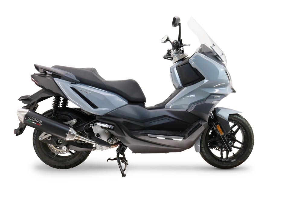 GPR auspuff kompatibel mit  Sym ADX 300 2024-2026, Furore-X Scooter, Slip-on-Auspuff zugelassen für Nicht-EU-Märkte, einschließlich Verbindungsrohr und abnehmbarem DB-Killer 