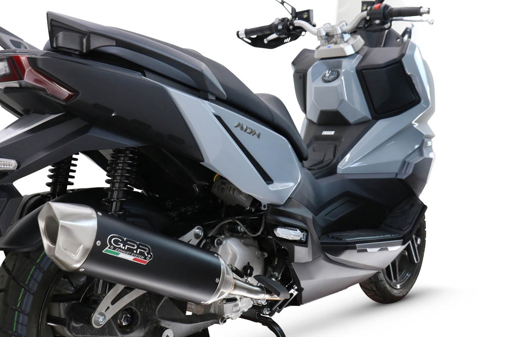 GPR auspuff kompatibel mit  Sym ADX 300 2024-2026, Furore-X Scooter, Slip-on-Auspuff zugelassen für Nicht-EU-Märkte, einschließlich Verbindungsrohr und abnehmbarem DB-Killer 
