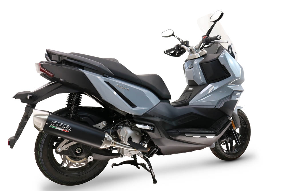 GPR auspuff kompatibel mit  Sym ADX 300 2024-2026, Furore-X Scooter, Slip-on-Auspuff zugelassen für Nicht-EU-Märkte, einschließlich Verbindungsrohr und abnehmbarem DB-Killer 