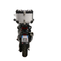 GPR TECH Sym ADX TG 400 2024/2026 e5 Plus Topcase aus Aluminium, silberfarben mit spezifischer Platte inklusive Kapazität Liter 26