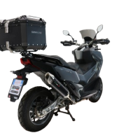 GPR TECH Sym ADX TG 400 2024/2026 e5 Plus Topcase aus Aluminium, schwarze Farbe mit spezifischer Platte enthalten Kapazität Liter 45