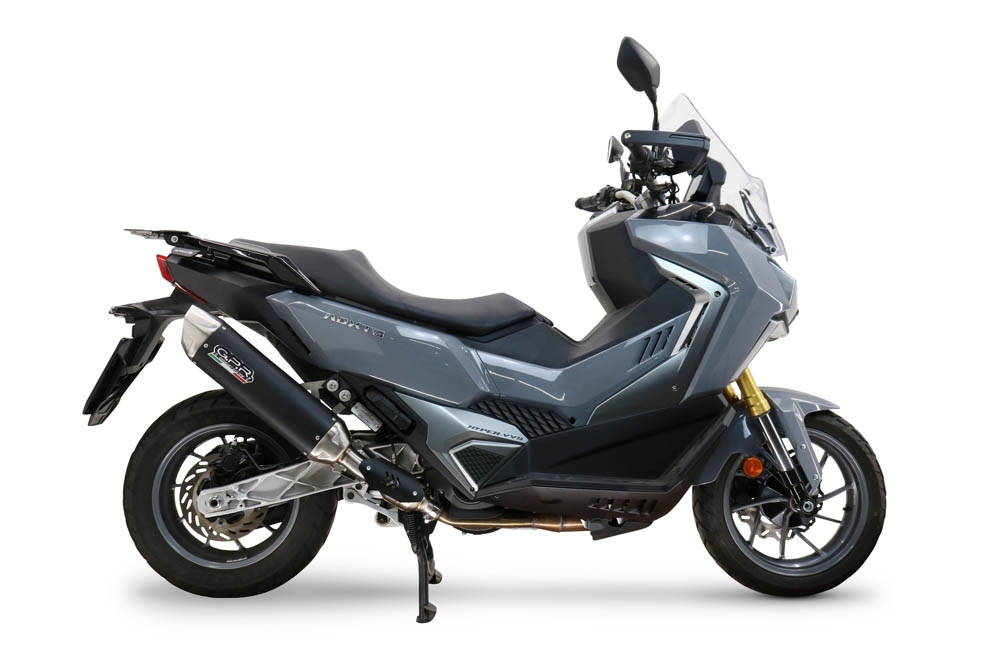 GPR auspuff kompatibel mit  Sym ADX TG 400 2024-2026, Furore-X Scooter, Homologierte auspuff für lärm mit verbindungsrohr und katalysator 