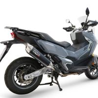 GPR auspuff kompatibel mit  Sym ADX TG 400 2024-2026, Furore-X Scooter, Slip-on-Auspuff zugelassen für Nicht-EU-Märkte, einschließlich Verbindungsrohr und abnehmbarem DB-Killer 