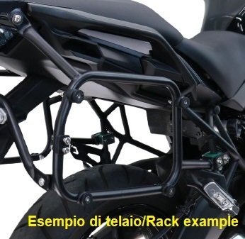 GPR TECH Suzuki V-Strom Dl 650 2021/2024 e5 Spezifischer Rahmen für Seitenkoffer mit einem Fassungsvermögen von 38 Lt + 32 Lt, Farbe schwarz 