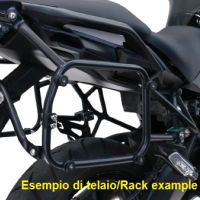 GPR TECH Bmw F 750 Gs 2018/2020 e4 Spezifischer Rahmen für Seitenkoffer mit einem Fassungsvermögen von 38 Lt + 32 Lt, Farbe schwarz 