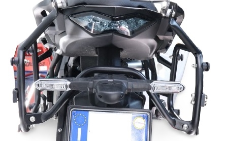 GPR TECH Suzuki V-Strom Dl 650 2021/2024 e5 Spezifischer Rahmen für Seitenkoffer mit einem Fassungsvermögen von 38 Lt + 32 Lt, Farbe schwarz 