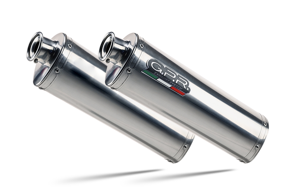 GPR auspuff kompatibel mit  Aprilia Tuono R 1000 Factory  2006-2010, Trioval, Doppelt homologierter legaler Slip-On-Auspuff mit ABE, einschließlich abnehmbarer DB-Killer und verbindungsrohre 
