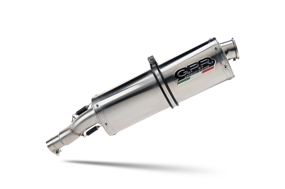 GPR auspuff kompatibel mit  Bmw F 700 Gs 2016-2018, Trioval, Zugelassener legaler Slip-On-Auspuff mit Abe, einschließlich abnehmbarem DB-Killer und Verbindungsrohr 