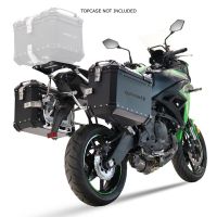 GPR TECH Kawasaki Versys 650 2023/2024 e5 plus Seitenkofferpaar aus Aluminium , Farbe Schwarz mit speziellem Gepäckträger Fassungsvermögen 38 Liter + 38 Liter