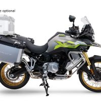 GPR TECH Voge 900DSX 2024/2025 e5 Paar Seitenkoffer aus Aluminium mit konturierter rechter Seite, schwarze Farbe, mit speziellem silbernen Kofferhalter Fassungsvermögen 38 Liter + 32 Liter