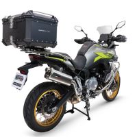 GPR TECH Voge 900DSX 2024/2025 e5 Topcase aus Aluminium, schwarze Farbe mit spezifischer Platte enthalten Kapazität Liter 45