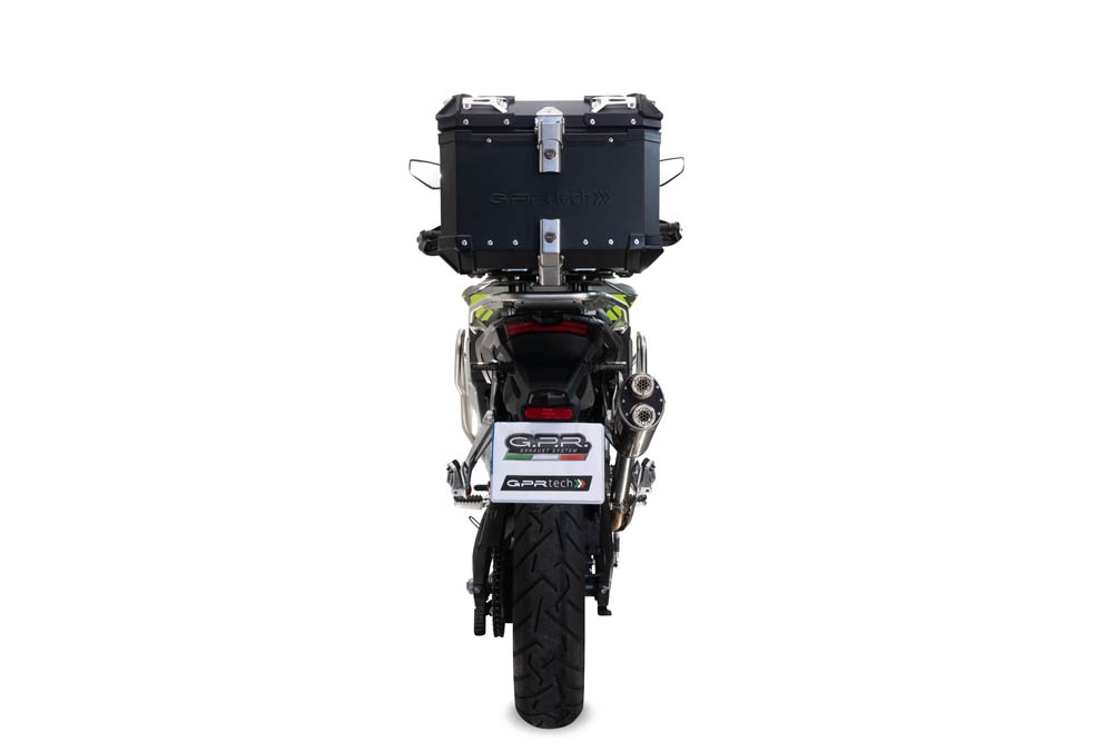GPR TECH Voge 900DSX 2024/2025 e5 Topcase aus Aluminium, schwarze Farbe mit spezifischer Platte enthalten Kapazität Liter 35