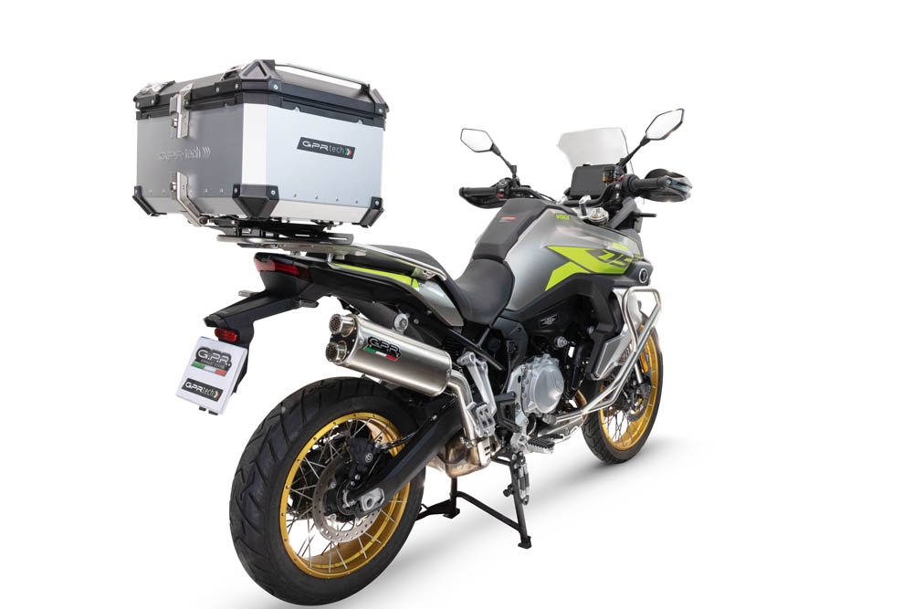 GPR TECH Voge 900DSX 2024/2025 e5 Topcase aus Aluminium, silberfarben mit spezifischer Platte inklusive Kapazität Liter 45