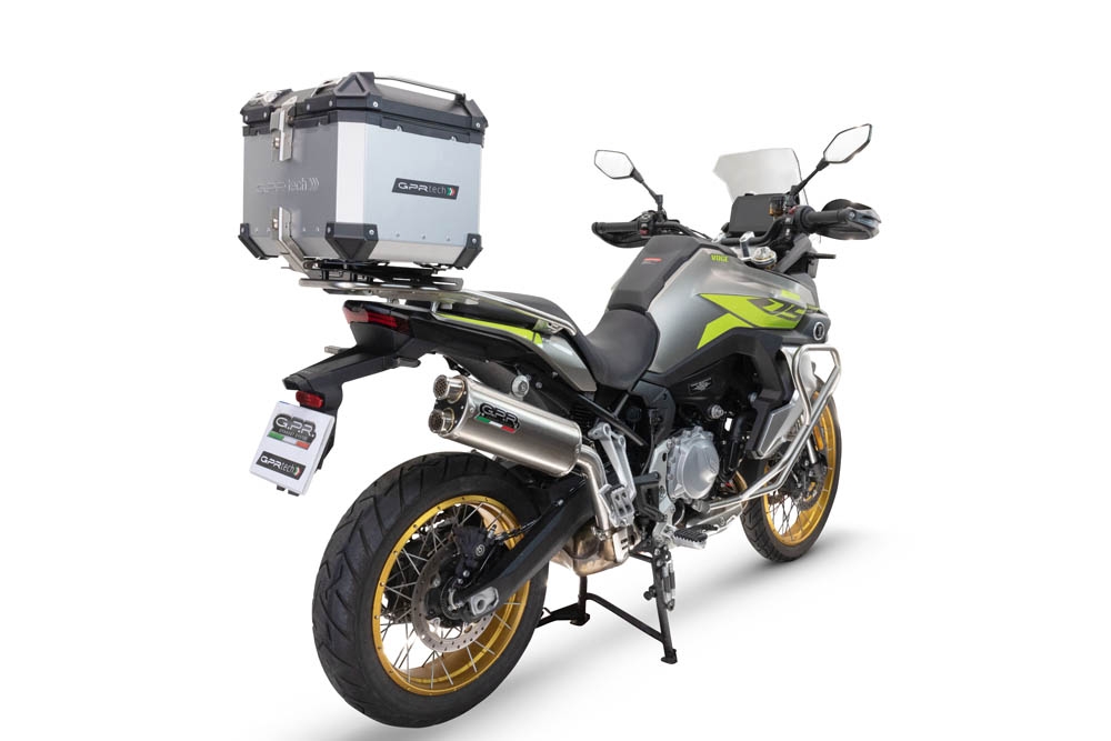 GPR TECH Voge 900DSX 2024/2025 e5 Topcase aus Aluminium, silberfarben mit spezifischer Platte inklusive Kapazität Liter 35
