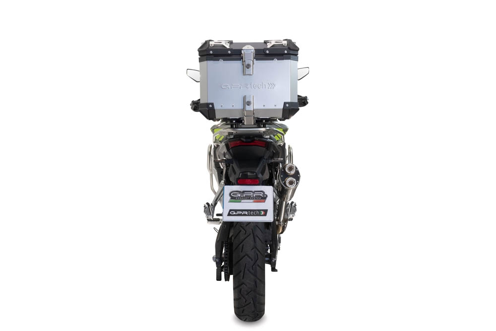 GPR TECH Voge 900DSX 2024/2025 e5 Topcase aus Aluminium, silberfarben mit spezifischer Platte inklusive Kapazität Liter 35