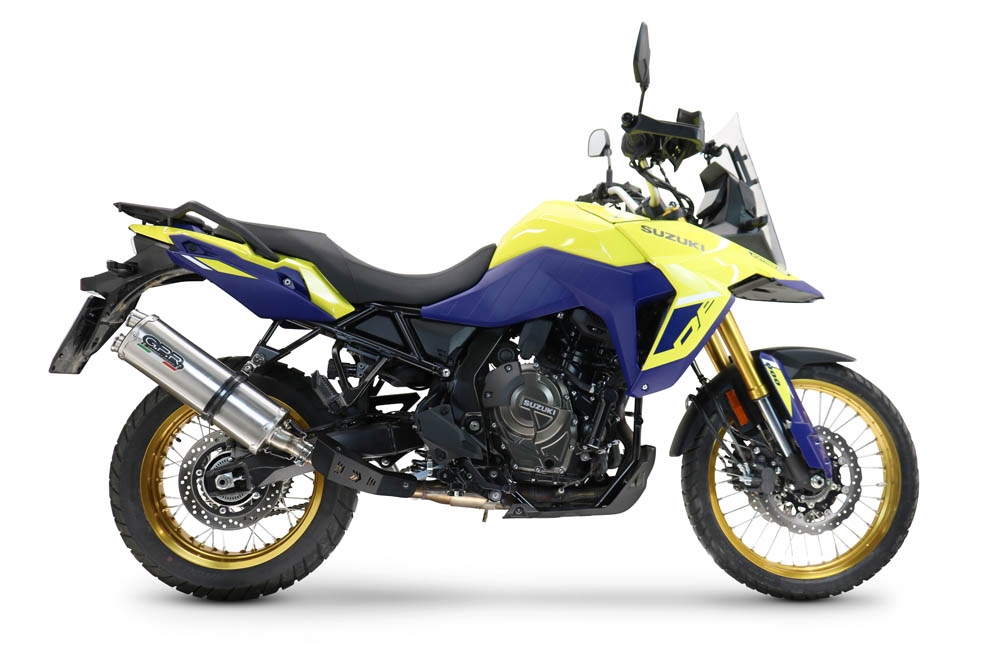 GPR auspuff kompatibel mit  Suzuki V-STROM DL 800 DE - SE 2023-2025, Dual Inox, Zugelassener legaler Slip-On-Auspuff mit Abe, einschließlich abnehmbarem DB-Killer und Verbindungsrohr 