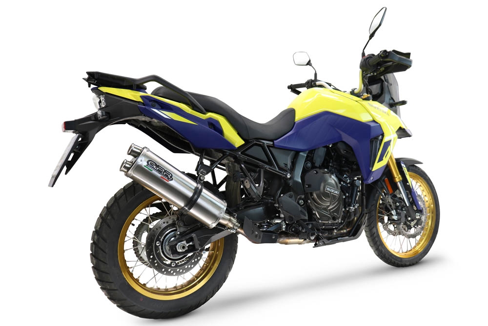 GPR auspuff kompatibel mit  Suzuki V-STROM DL 800 DE - SE 2023-2025, Dual Inox, Zugelassener legaler Slip-On-Auspuff mit Abe, einschließlich abnehmbarem DB-Killer und Verbindungsrohr 