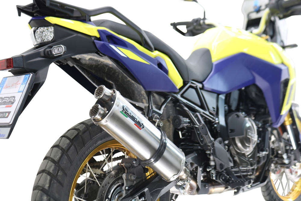 GPR auspuff kompatibel mit  Suzuki V-STROM DL 800 DE - SE 2023-2025, Dual Inox, Zugelassener legaler Slip-On-Auspuff mit Abe, einschließlich abnehmbarem DB-Killer und Verbindungsrohr 