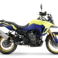 GPR auspuff kompatibel mit  Suzuki V-STROM DL 800 DE - SE 2023-2025, Furore-X Titanio, Zugelassener legaler Slip-On-Auspuff mit Abe, einschließlich abnehmbarem DB-Killer und Verbindungsrohr 