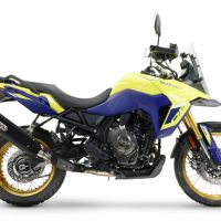 GPR auspuff kompatibel mit  Suzuki V-STROM DL 800 DE - SE 2023-2025, Furore-X Titanio Nero, Zugelassener legaler Slip-On-Auspuff mit Abe, einschließlich abnehmbarem DB-Killer und Verbindungsrohr 