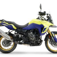 GPR auspuff kompatibel mit  Suzuki V-STROM DL 800 DE - SE 2023-2025, Furore-X Acciaio Inox, Zugelassener legaler Slip-On-Auspuff mit Abe, einschließlich abnehmbarem DB-Killer und Verbindungsrohr 