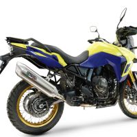 GPR auspuff kompatibel mit  Suzuki V-STROM DL 800 DE - SE 2023-2025, Furore-X Acciaio Inox, Zugelassener legaler Slip-On-Auspuff mit Abe, einschließlich abnehmbarem DB-Killer und Verbindungsrohr 