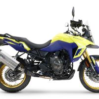 GPR auspuff kompatibel mit  Suzuki V-STROM DL 800 DE - SE 2023-2025, Hyper Sonic Titanium, Zugelassener legaler Slip-On-Auspuff mit Abe, einschließlich abnehmbarem DB-Killer und Verbindungsrohr 