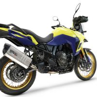 GPR auspuff kompatibel mit  Suzuki V-STROM DL 800 DE - SE 2023-2025, Hyper Sonic Titanium, Zugelassener legaler Slip-On-Auspuff mit Abe, einschließlich abnehmbarem DB-Killer und Verbindungsrohr 