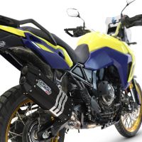 GPR auspuff kompatibel mit  Suzuki V-STROM DL 800 DE - SE 2023-2025, Hyper Sonic Black Titanium, Zugelassener legaler Slip-On-Auspuff mit Abe, einschließlich abnehmbarem DB-Killer und Verbindungsrohr 