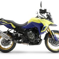 GPR auspuff kompatibel mit  Suzuki V-STROM DL 800 DE - SE 2023-2025, Trioval, Zugelassener legaler Slip-On-Auspuff mit Abe, einschließlich abnehmbarem DB-Killer und Verbindungsrohr 