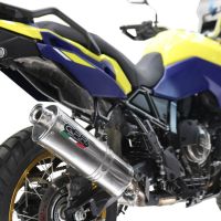 GPR auspuff kompatibel mit  Suzuki V-STROM DL 800 DE - SE 2023-2025, Trioval, Zugelassener legaler Slip-On-Auspuff mit Abe, einschließlich abnehmbarem DB-Killer und Verbindungsrohr 