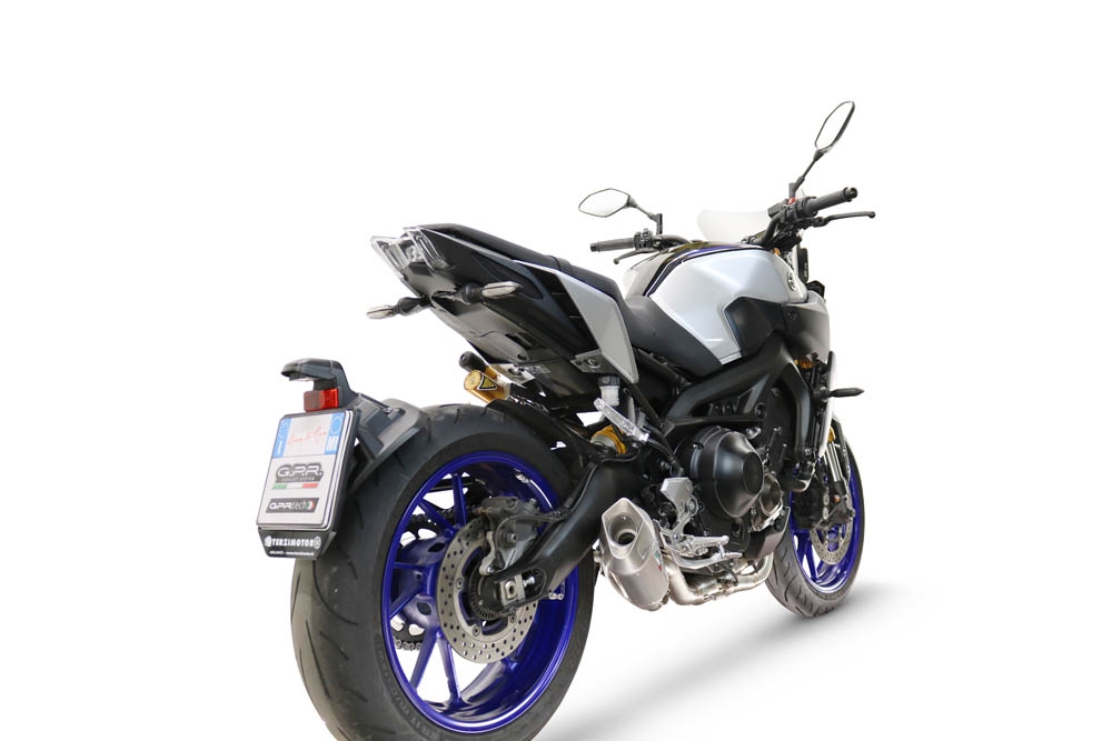 GPR auspuff kompatibel mit  Yamaha Mt-09 2014-2020, GP-Revo Titanium, Racing-Komplettsystem-Auspuff, einschließlich Krümmer und abnehmbarem DB-Killer 