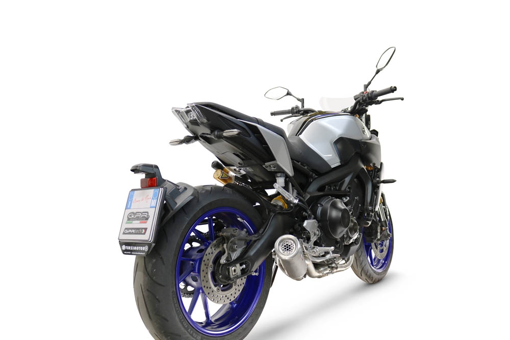 GPR auspuff kompatibel mit  Yamaha Mt-09 2014-2016, M3 Inox , Racing-Komplettsystem-Auspuff, einschließlich Krümmer und abnehmbarem DB-Killer 