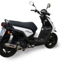 GPR auspuff kompatibel mit  Yamaha Zuma 125 2009-2015, Deeptone Inox, Racing-Komplettsystem-Auspuff, einschließlich Krümmer und abnehmbarem DB-Killer 
