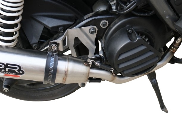 GPR auspuff kompatibel mit  Yamaha Zuma 125 2009-2015, Deeptone Inox, Racing-Komplettsystem-Auspuff, einschließlich Krümmer und abnehmbarem DB-Killer 