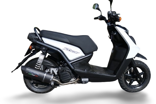 GPR auspuff kompatibel mit  Yamaha Zuma 125 2009-2015, Furore Nero, Racing-Komplettsystem-Auspuff, einschließlich Krümmer und abnehmbarem DB-Killer 
