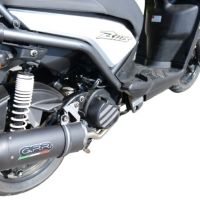 GPR auspuff kompatibel mit  Yamaha Zuma 125 2009-2015, Furore Nero, Racing-Komplettsystem-Auspuff, einschließlich Krümmer und abnehmbarem DB-Killer 