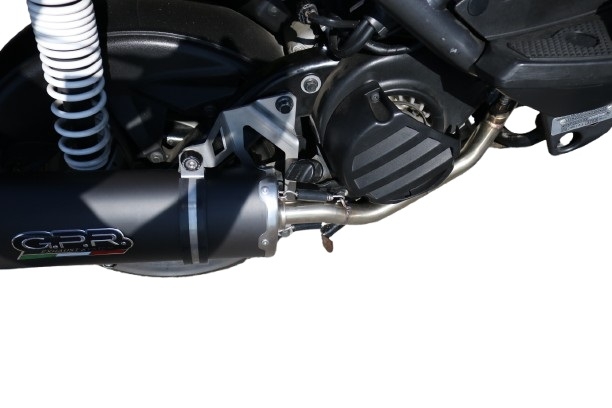 GPR auspuff kompatibel mit  Yamaha Zuma 125 2009-2015, Furore Nero, Racing-Komplettsystem-Auspuff, einschließlich Krümmer und abnehmbarem DB-Killer 