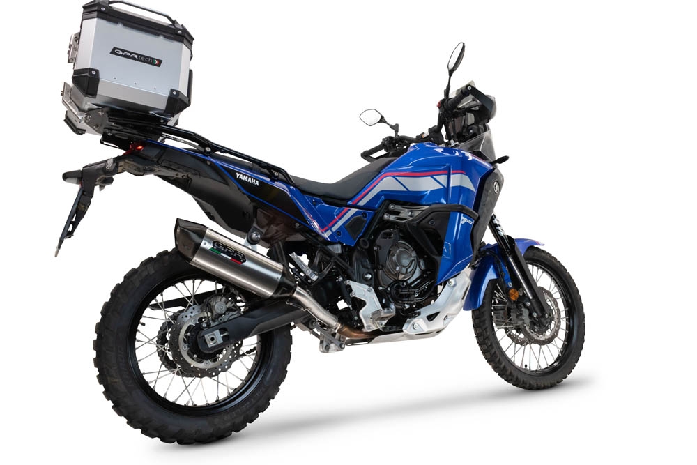 GPR auspuff kompatibel mit  Yamaha Tenere 700 2025-2026, Furore-X Titanio, Zugelassener legaler Slip-On-Auspuff mit Abe, einschließlich abnehmbarem DB-Killer und Verbindungsrohr 
