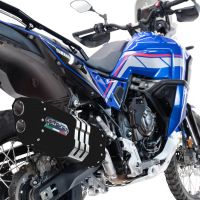 GPR auspuff kompatibel mit  Yamaha Tenere 700 2025-2026, Hyper Sonic Black Titanium, Zugelassener legaler Slip-On-Auspuff mit Abe, einschließlich abnehmbarem DB-Killer und Verbindungsrohr 