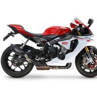 GPR auspuff kompatibel mit  Yamaha Yzf R1-R1-M 2020-2025, GP-Revo Black Titanium, Zugelassener legaler Slip-On-Auspuff mit Abe, einschließlich abnehmbarem DB-Killer und Verbindungsrohr 