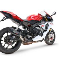 GPR auspuff kompatibel mit  Yamaha Yzf R1-R1-M 2020-2025, GP-Revo Black Titanium, Zugelassener legaler Slip-On-Auspuff mit Abe, einschließlich abnehmbarem DB-Killer und Verbindungsrohr 