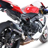 GPR auspuff kompatibel mit  Yamaha Yzf R1-R1-M 2020-2025, GP-Revo Black Titanium, Zugelassener legaler Slip-On-Auspuff mit Abe, einschließlich abnehmbarem DB-Killer und Verbindungsrohr 
