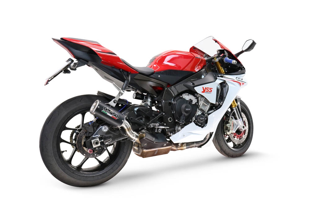 GPR auspuff kompatibel mit  Yamaha Yzf R1-R1-M 2020-2025, M3 Black Titanium, Zugelassener legaler Slip-On-Auspuff mit Abe, einschließlich abnehmbarem DB-Killer und Verbindungsrohr 