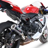 GPR auspuff kompatibel mit  Yamaha Yzf R1-R1-M 2020-2025, M3 Black Titanium, Zugelassener legaler Slip-On-Auspuff mit Abe, einschließlich abnehmbarem DB-Killer und Verbindungsrohr 