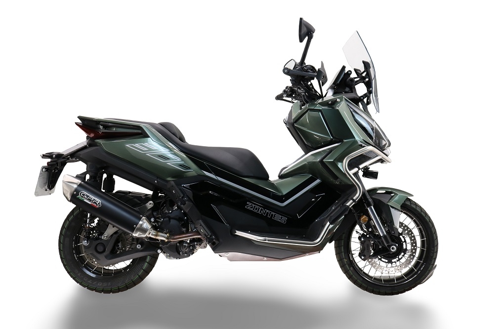 GPR auspuff kompatibel mit  Zontes 365G 2024-2026, Furore-X Scooter, Slip-on-Auspuff zugelassen für Nicht-EU-Märkte, einschließlich Verbindungsrohr und abnehmbarem DB-Killer 