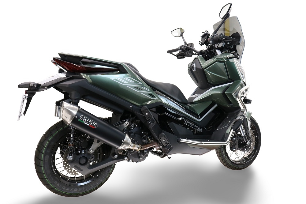 GPR auspuff kompatibel mit  Zontes 365G 2024-2026, Furore-X Scooter, Slip-on-Auspuff zugelassen für Nicht-EU-Märkte, einschließlich Verbindungsrohr und abnehmbarem DB-Killer 