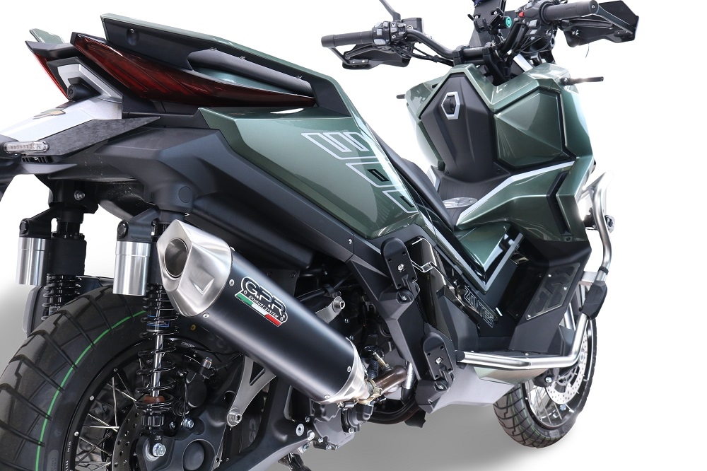 GPR auspuff kompatibel mit  Zontes 365G 2024-2026, Furore-X Scooter, Slip-on-Auspuff zugelassen für Nicht-EU-Märkte, einschließlich Verbindungsrohr und abnehmbarem DB-Killer 