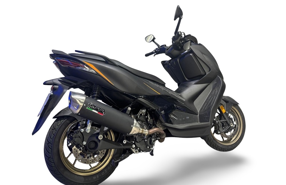 GPR auspuff kompatibel mit  Zontes 365D 2024-2026, Furore-X Scooter, Slip-on-Auspuff zugelassen für Nicht-EU-Märkte, einschließlich Verbindungsrohr und abnehmbarem DB-Killer 